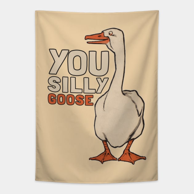 Vintage Funny Goose Tapestry by KewaleeTee