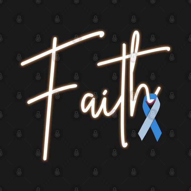 Disover Faith Diabetes Blue and grey ribbon awareness month - Diabetes - T-Shirt