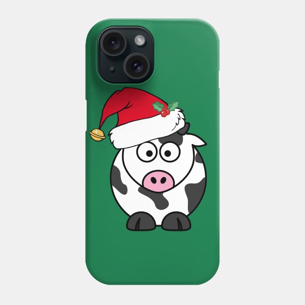 Cute Christmas Cow Phone Case by epiclovedesigns