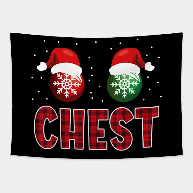 Funny Chest Nuts Couples Christmas Chestnuts Tapestry by fenektuserslda