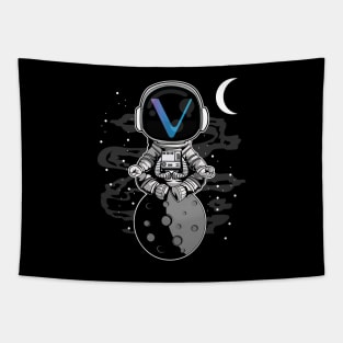 Astronaut Vechain VET Coin To The Moon Crypto Token Cryptocurrency Wallet Birthday Gift For Men Women Kids Tapestry