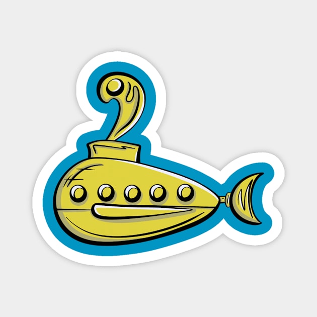 Yellow Submarine Magnet by Brianjstumbaugh