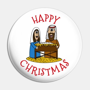 Christmas Nativity Mary And Joseph Church Xmas Funny Pin