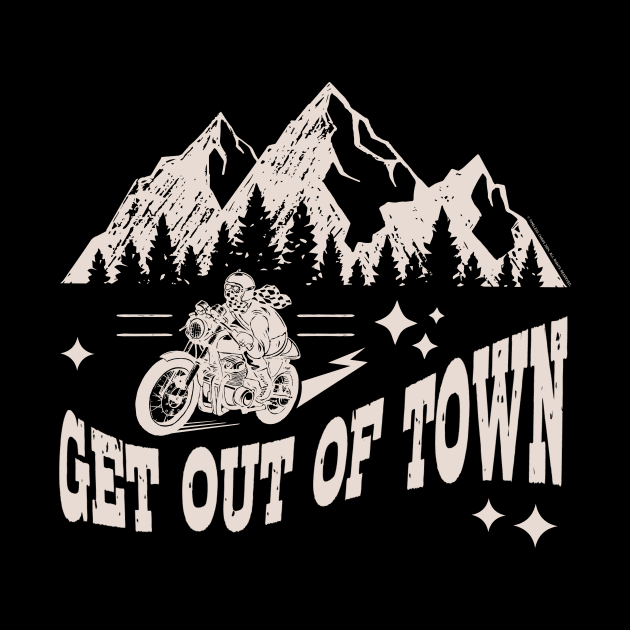 Get Out Of Town Motorcycle Design by Timeless Chaos