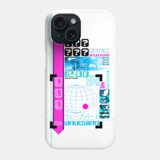 Y2K White Neon Wavebird Phone Case