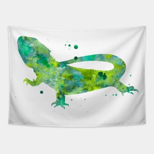 Bearded Dragon Watercolor Painting Tapestry