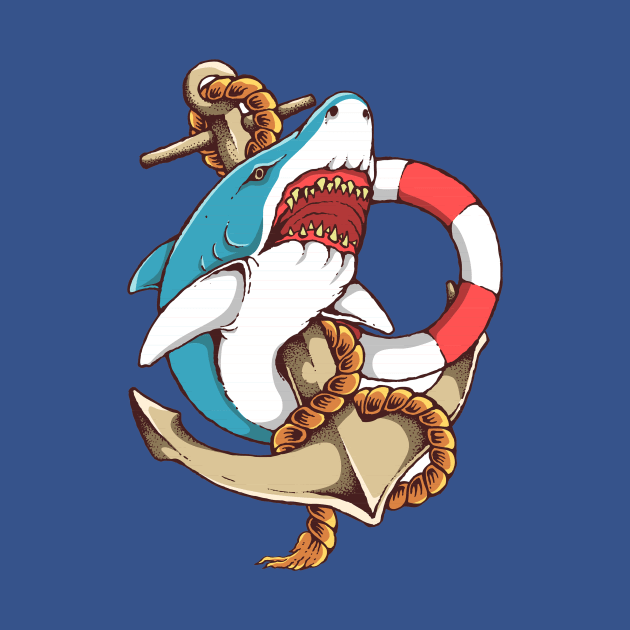 Shark and Anchor by SpiceTree