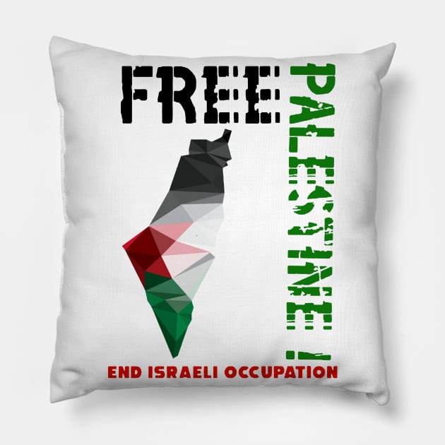 free palestine free gaza Pillow by dyazagita