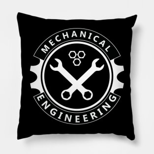 mechanical engineering, engineer funny logo design Pillow