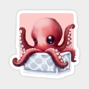 Cute Octopus Drawing Magnet