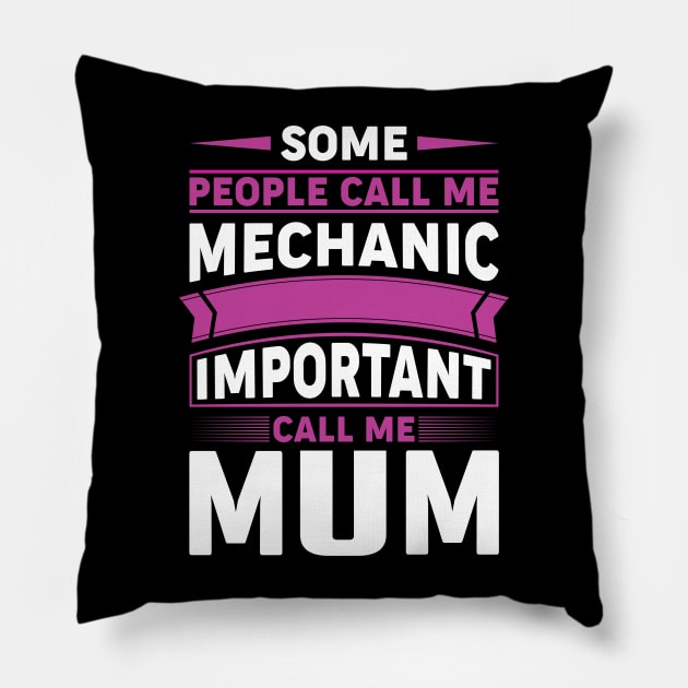 Mechanic Mum Pillow by Miozoto_Design