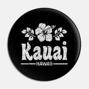 Kauai Hawaii Flowers White Pin