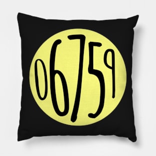 yellow circle zip code Pillow