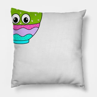 Cute Cactus Design #340: Hearty Cactus In Cute Bowl Pillow