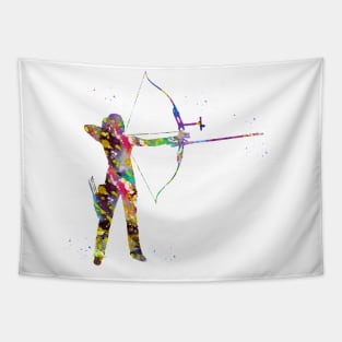 Woman Archer Tapestry