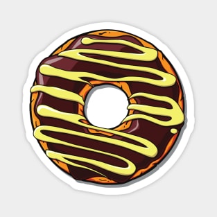 Chocolate Donut, Doughnut, Frosting, Glaze, Icing Magnet