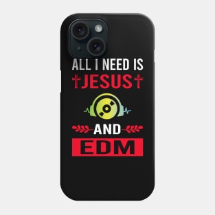 I Need Jesus And EDM Phone Case