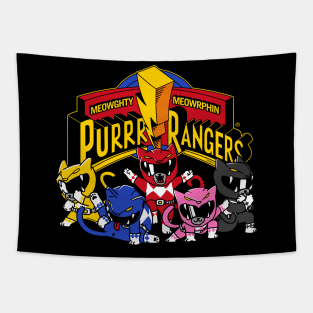 Purrr Rangers Cat Shirt Tapestry