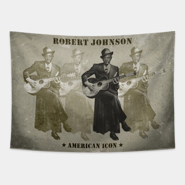 Robert Johnson - American Icon Tapestry by PLAYDIGITAL2020