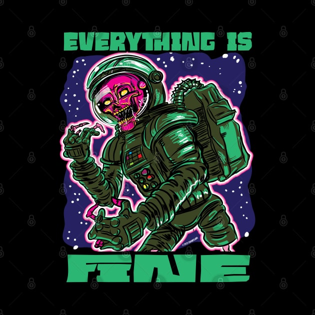 Everything is Fine Zombie Astronaut by eShirtLabs