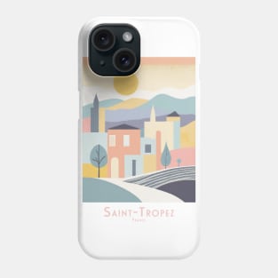 Saint-Tropez French Riviera Vintage Travel Poster Phone Case