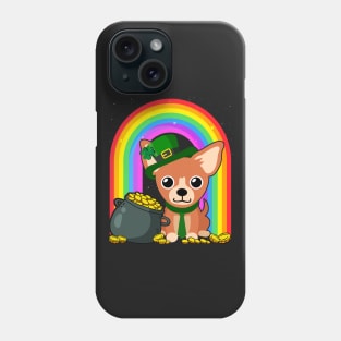 Chihuahua Rainbow Irish Clover St Patrick Day Dog Gift print Phone Case