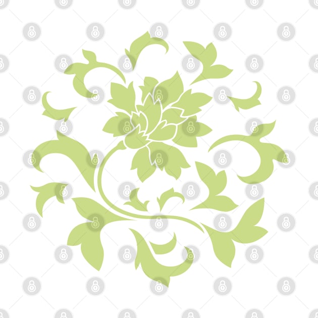 Oriental Flower – Daiquiri Green – Circular by DesignEnrich