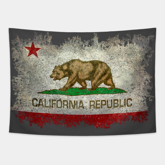 Vintage California Republic Flag Tapestry by Sterling