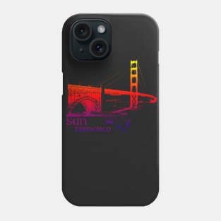 golden gate bridge colored Phone Case