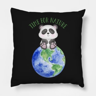 Copy of Cute Panda and Earth Save the Planet Pillow