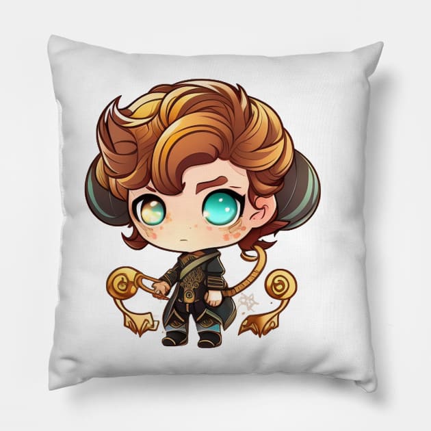 Adorable Aries: Chibi Character Zodiac Collection Pillow by Phantom Troupe