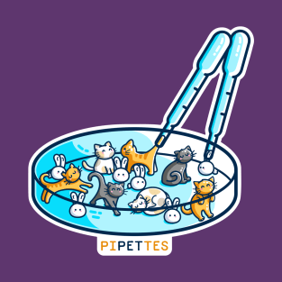 Pipettes Pet Science Pun T-Shirt