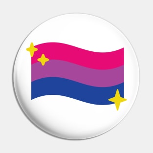 Bisexual Pride Flag Sparkle Emoji Pin