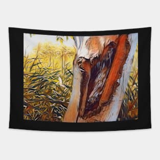 Natural wood texture design. Forest photography Tapestry