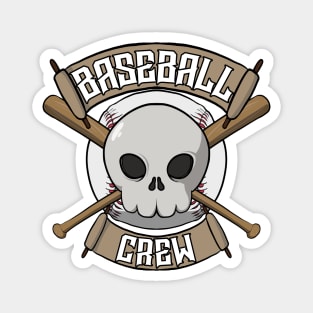 Baseball crew Jolly Roger Pirate flag Magnet