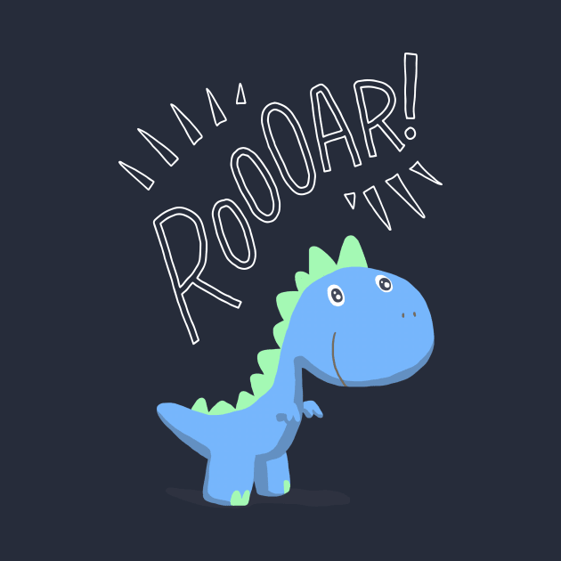 Blue Baby T-Rex Dino by Digitalpencil