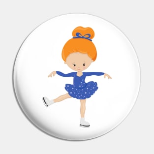 Figure Skating, Ice Skating Girl, Orange Hair Pin