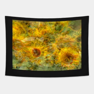 Sunflower, sunflower, abstract, (Helianthus annuus) Tapestry