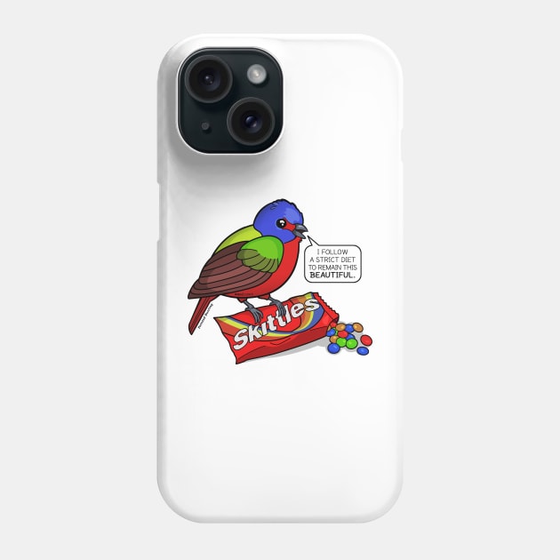 Painted Bunting by Zoodraws, Ver 2 Phone Case by Zoodraws