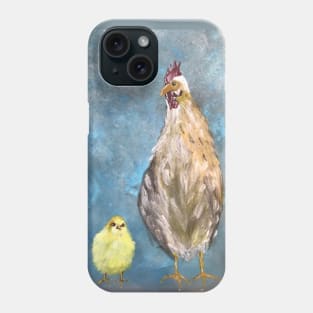 Mommy and baby chicken Phone Case