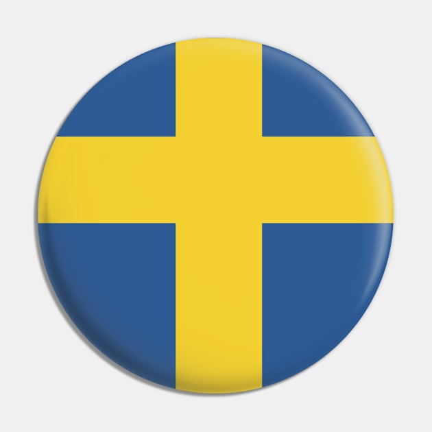 Sweden Flag Emblem Pin by SLAG_Creative