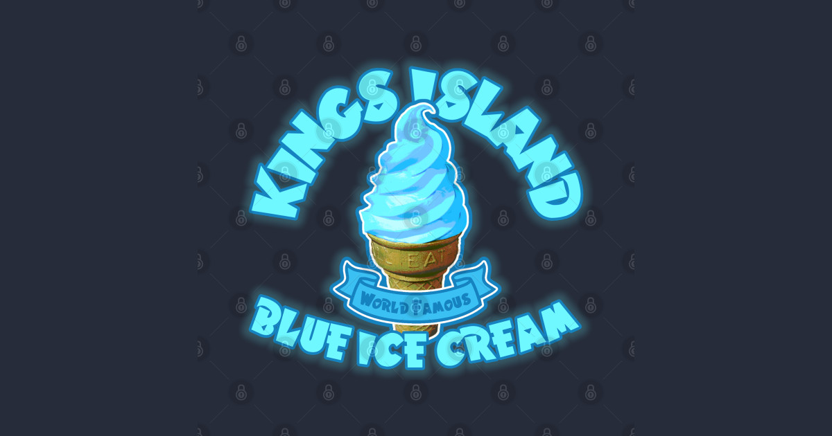 Blue Ice Cream Kings Island TShirt TeePublic