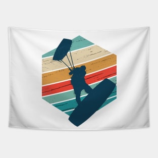 Kitesurfing Quote Vintage Colors Look Kiteboard Tapestry