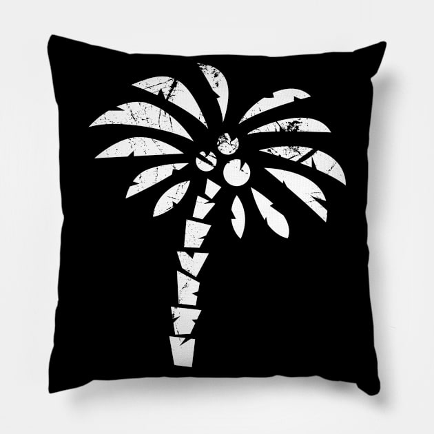 Roughened Palm Tree Pillow by JDP Designs