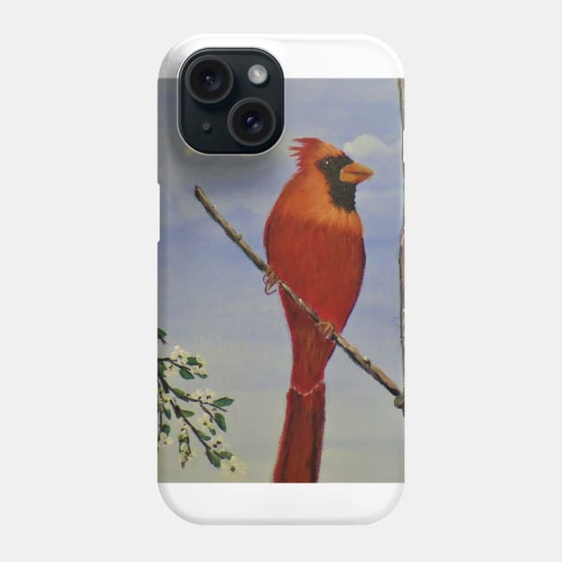 Cardinal Phone Case by Allison Prior Art