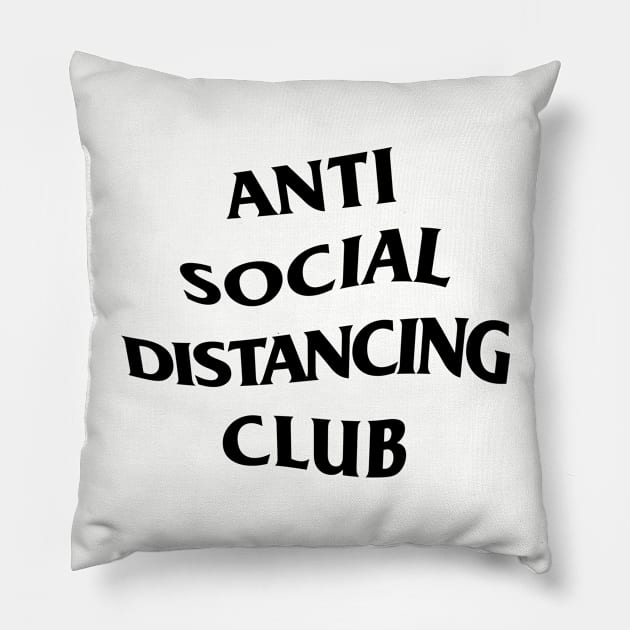 Anti Social Distancing Club funny shirt Pillow by Aldebaran