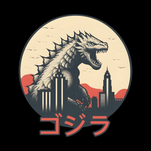 King of the Monsters - Kaiju - ゴジラ by My Geeky Tees - T-Shirt Designs