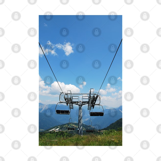 Ski Lift on Monte Zoncolan in Summer by jojobob