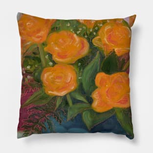 Orange Roses Pillow