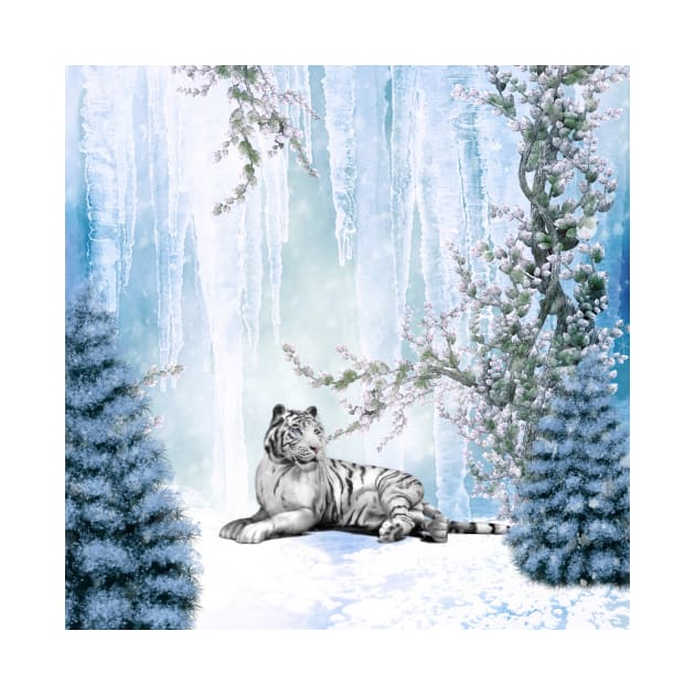 Snow tiger in a winter landscape by Nicky2342